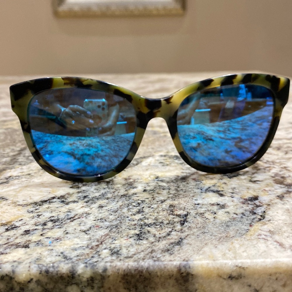 Costa Bimini sunglasses- shiny vintage tortoise with blue mirror polarized glass